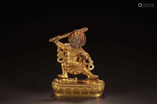 GILT BRONZE VAJRAPANI FIGURE