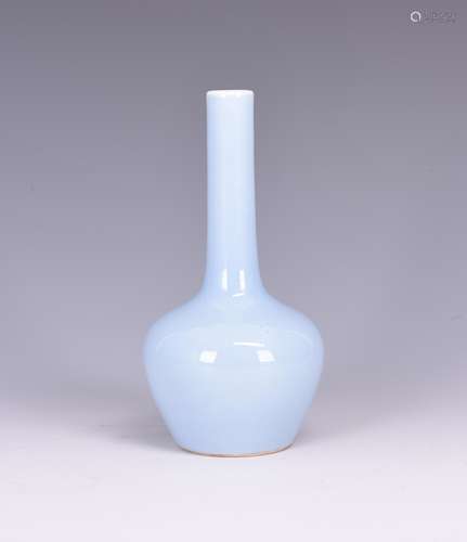 SKY BLUE GLAZE BOTTLE VASE