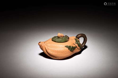 YELLOW CLAY 'BUDDHA'S HAND' TEAPOT