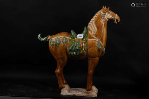 LARGE SANCAI GLAZED 'HORSE' FIGURE