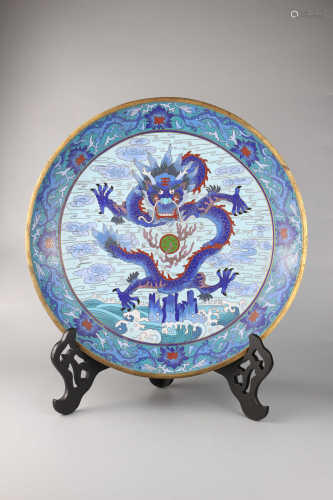 Cloisonne with dragon pattern