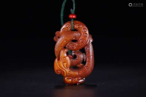 A CHINESE HETIAN JADE PENDANT WITH STORY PATTERN