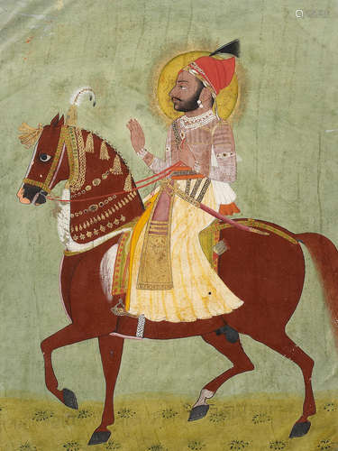 Maharana Ari Singh (reg. 1761-73) on horseback Udaipur, circa 1767