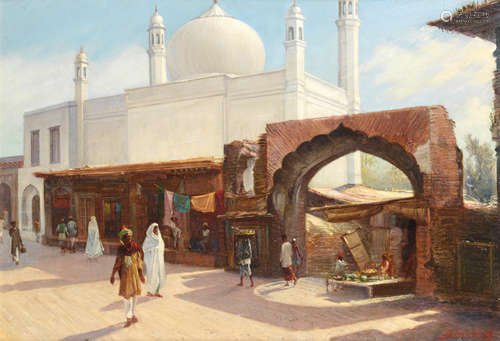 S. G. Thakur Singh (India, 1890/99-1976) Indian Street Scene