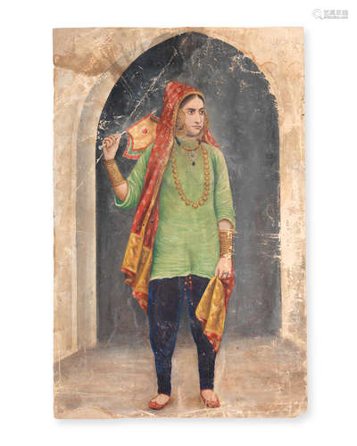 A Sikh woman, after a photograph Punjab, late 19th/early 20th Century