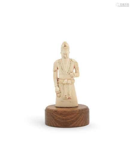 A carved ivory figure of Maharajah Ranjit Singh North India, circa 1830