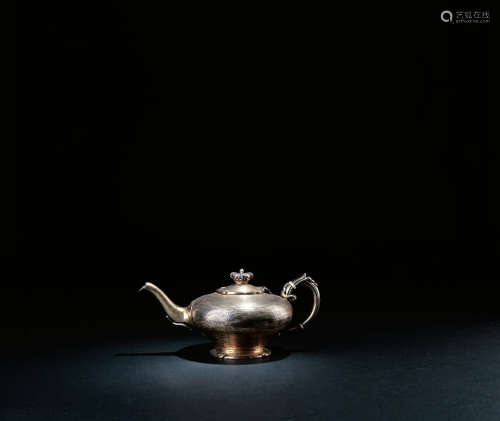 19世纪 银镀金茶壶