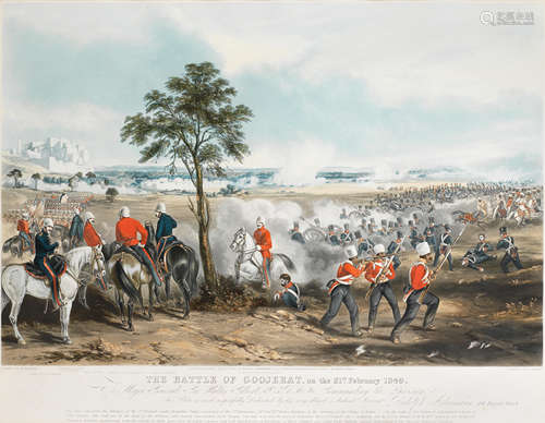 Eight prints depicting incidents from the battles of the Anglo-Sikh Wars J. Harris, After H. Martens, Published by Rudolph Ackermann, London, late 1840s to early 1850s (8)