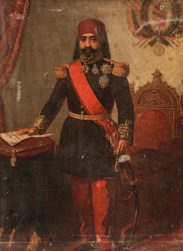 Muhammad III as-Sadiq, ruler of Tunisia (reg. 1859-1882) French School, circa 1860