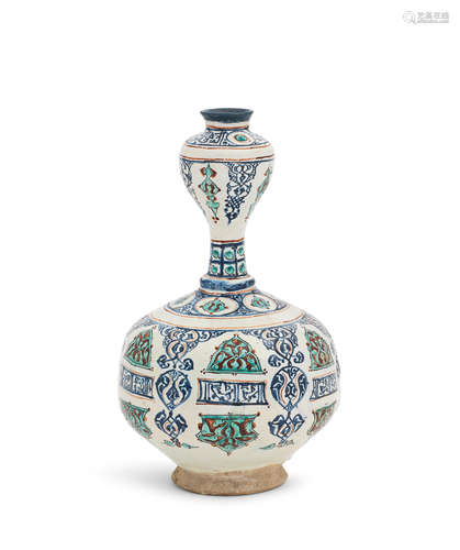 A Minai pottery water bottle Persia, 12th/ 13th Century