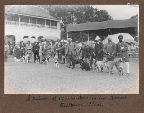 An album of photographs relating to the Patiala Championship Dog Show India, dated 1926