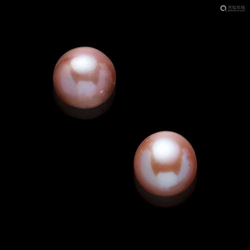 Two Pinkish-Purple Pearls