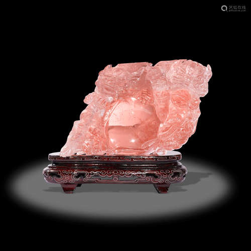 Published Piece: Spectacular Morganite Carving, Ex. Herb and Monika Obodda Collection