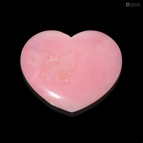 Pink Opal Heart-shaped Cabochon