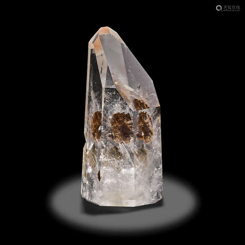 Polished Quartz Point with Large Dolomite Inclusion