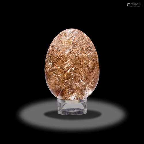 Smoky Quartz Egg-form Carving