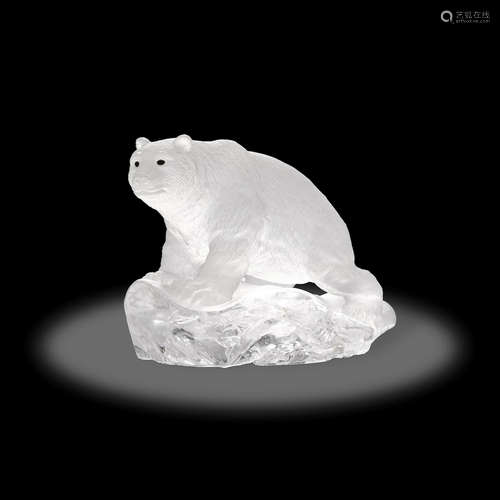 Rock Crystal Quartz Carving of a Polar Bear