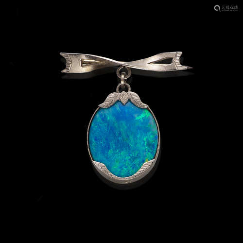 Black Opal Doublet Brooch