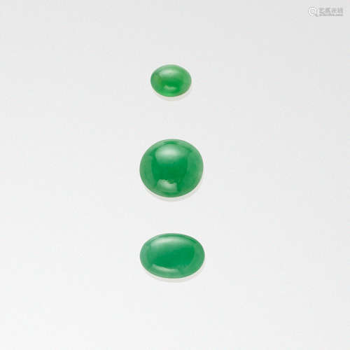 Three Jadeite Jade Cabochons