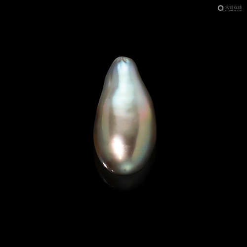 Large Black Keshi Pearl Drop