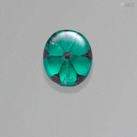 Fine Trapiche Emerald Cabochon