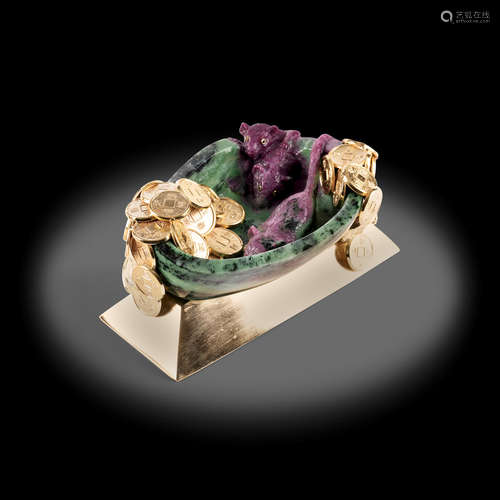 Ruby-in-Zoisite Vessel by Luis Alberto Quispe Aparicio--