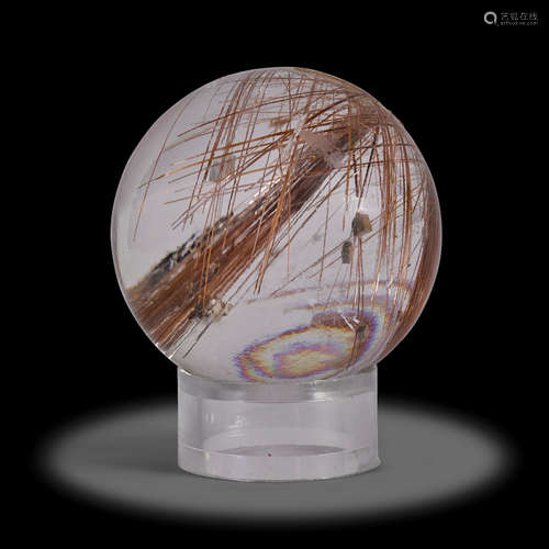 Fine Rutilated Quartz Sphere