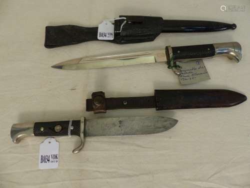 Set of 2 knives. Hitler youth dagger and German ex…