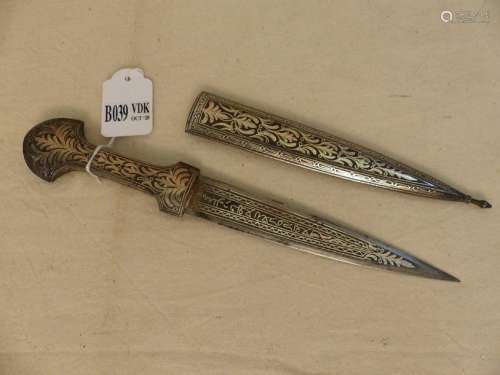 Little Kinjal, Caucasian type, iron with silver Ko…