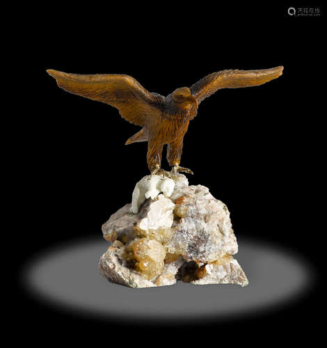 Tiger's Eye Quartz Eagle by Manfred Wild