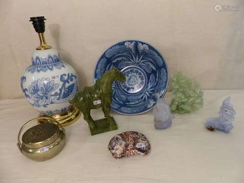 Lot varia including 8 Chinese objects: bowl and la…