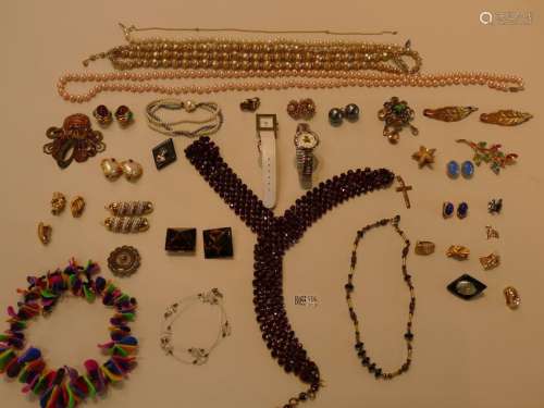 A lot of costume jewelry.