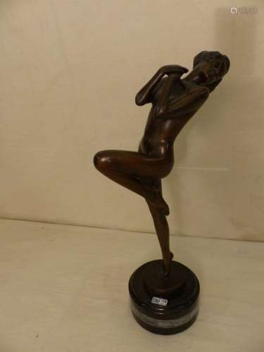 Bronze sculpture with brown patina \