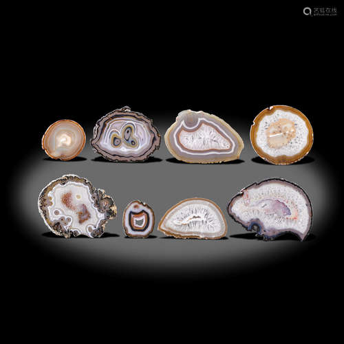 Eight Agate Slabs