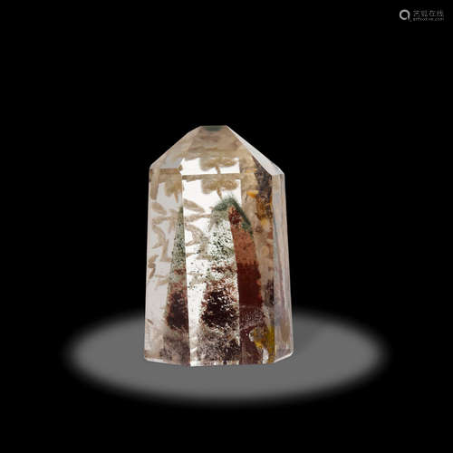 Two Quartz Crystals: one with Rutile and the other with Phantoms