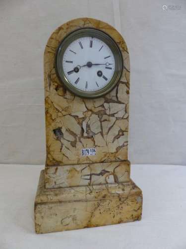 Marble bollard clock. (a splinter). Height: 35 cm.
