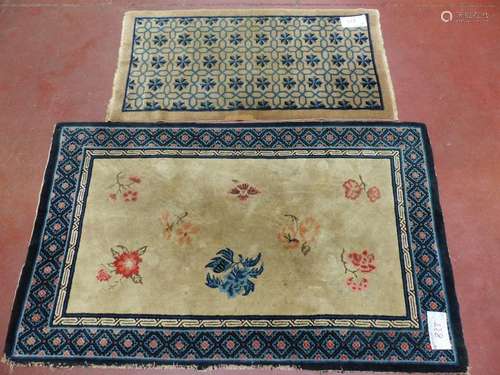 Two woolen rugs. Ancient Chinese work. Size: 192 x…