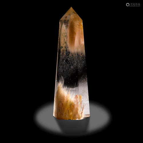 Polished Quartz Point with Rutile