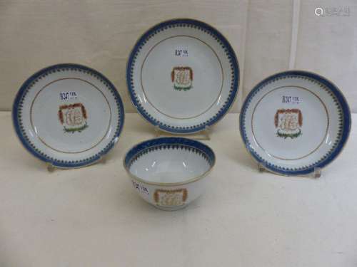 4 Chinese porcelain for European export. Period: 1…