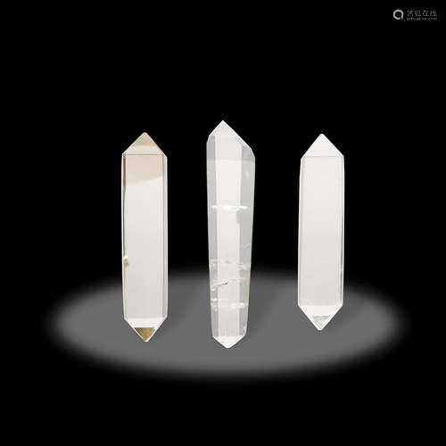 Three Polished Quartz Wands