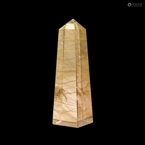 Rutilated Smoky Quartz Obelisk