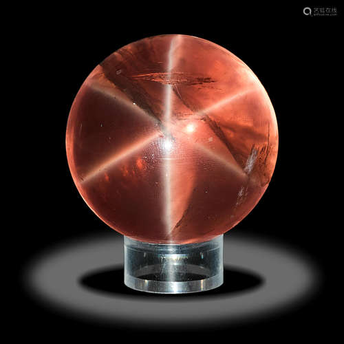 Fine Star Rose Quartz Sphere