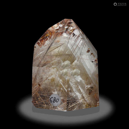 Two Quartz Crystals with Phantoms and Rutile Inclusions