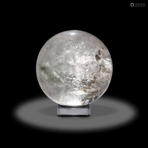 Quartz Sphere with Inclusions