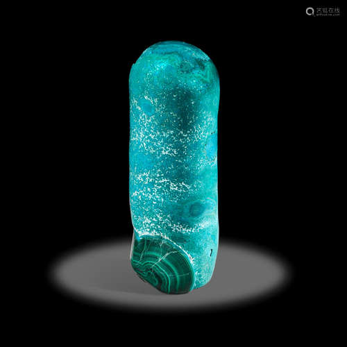 Magnificent Chrysocolla and Malachite Stalactite