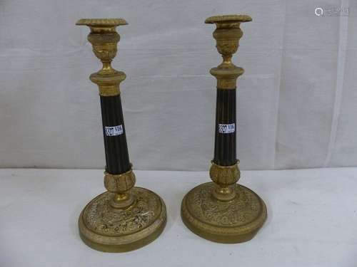 Pair of ormolu torches in Empire style. Circa 1820…