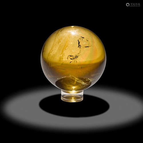 Fine Quartz var. Citrine Sphere