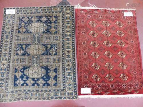 Small woollen rug Bukhara. A small woollen Senneh …