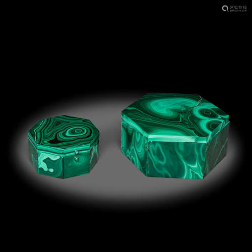 Two Malachite Boxes