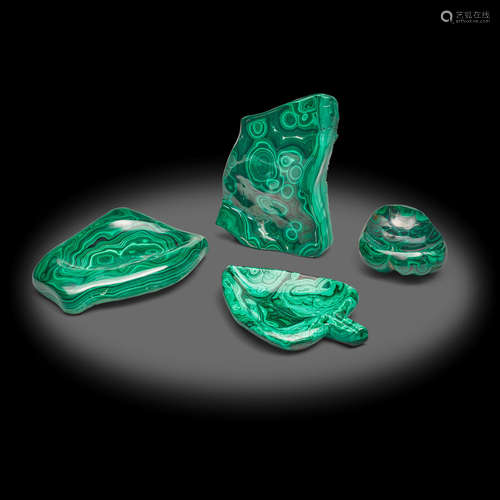 Four Malachite Objects